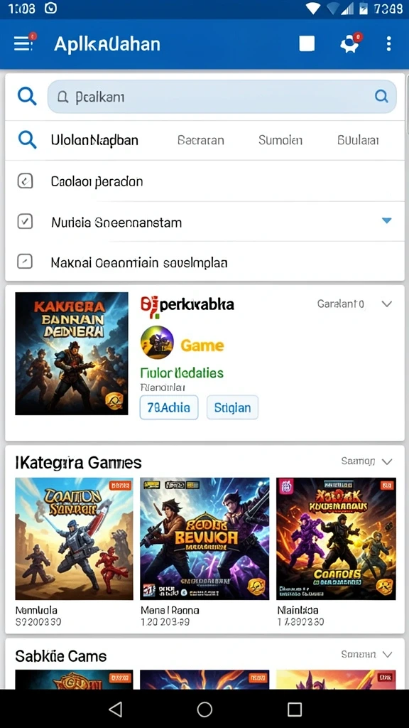 Tampilan karakter yang beragam dan menarik.
