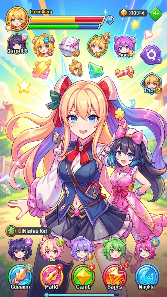 Tampilan awal game yang menarik dengan karakter kustomisasi.