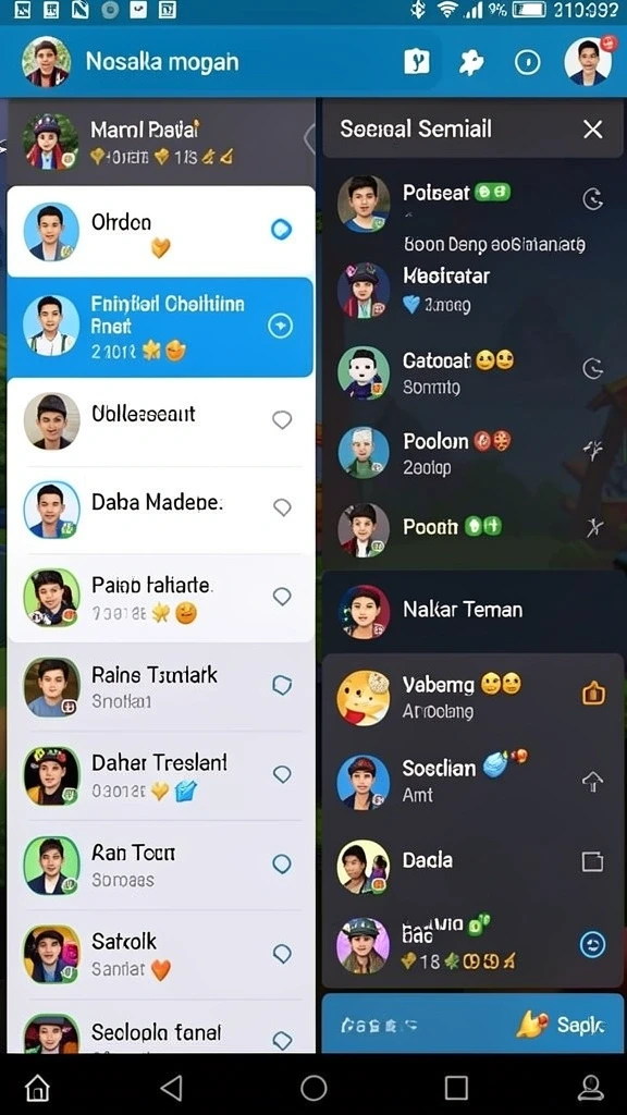 Berbagai permainan seru yang bisa dipilih.