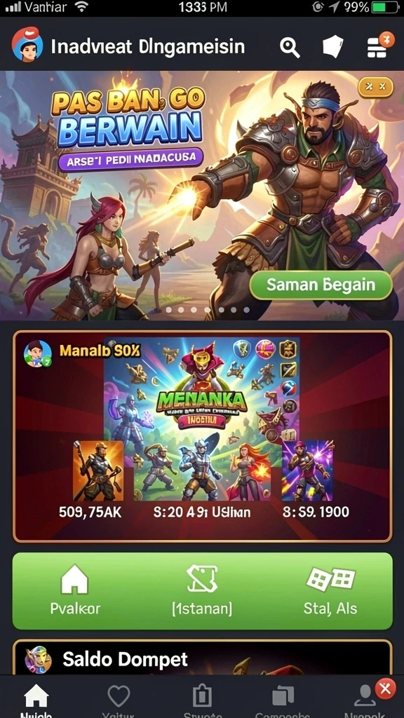 Screenshot saat karakter melakukan misi di kawah.