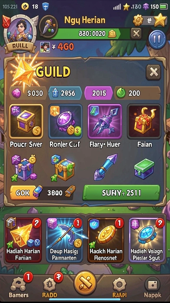 Grafis permainan slot yang memukau dan warna-warni.