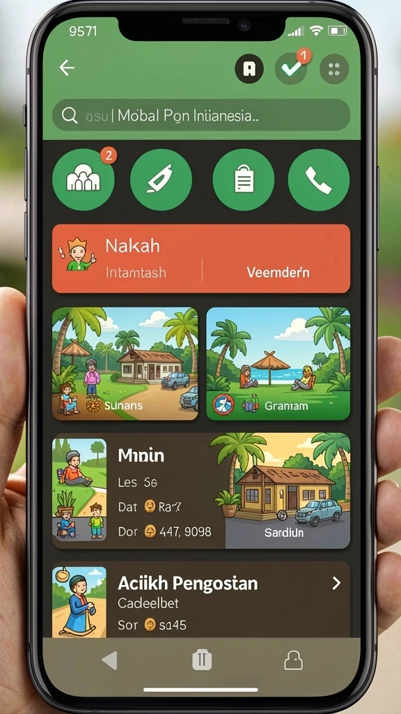 Layar turnamen yang menampilkan peserta dan hadiah.