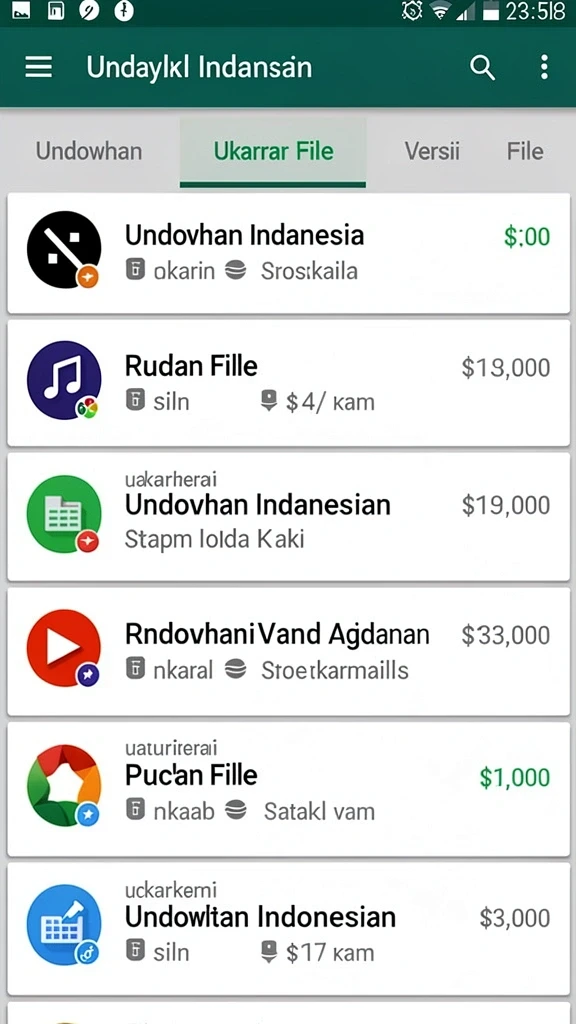Screenshot menunjukkan tampilan menu utama yang menarik.