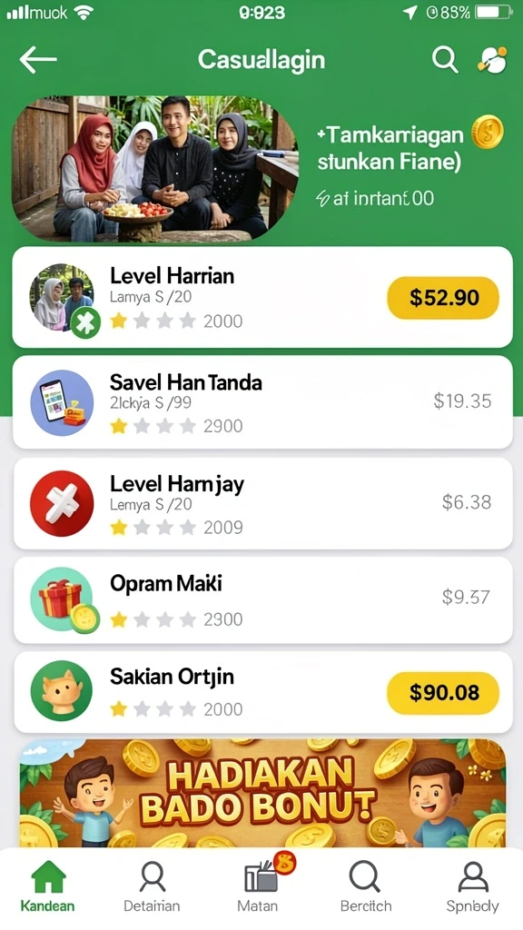 Tampilan antarmuka yang menarik dan mudah digunakan.