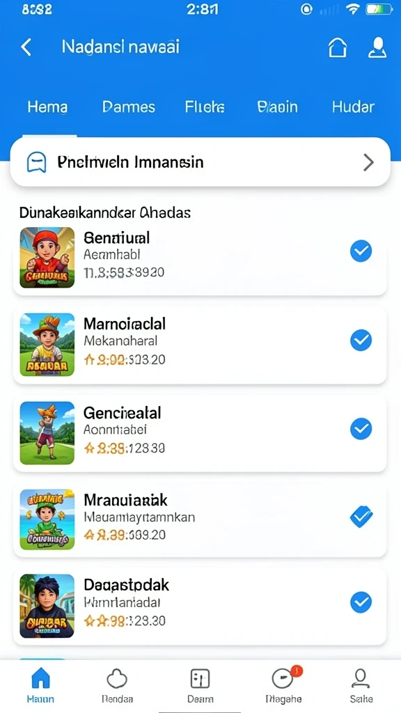 Menampilkan grafik menakjubkan di hutan.