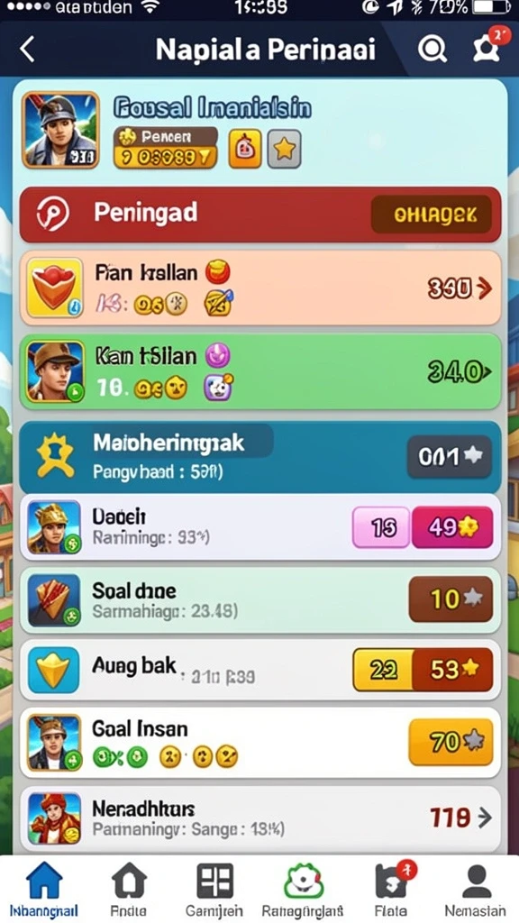 Beragam tantangan yang mengasah strategi.