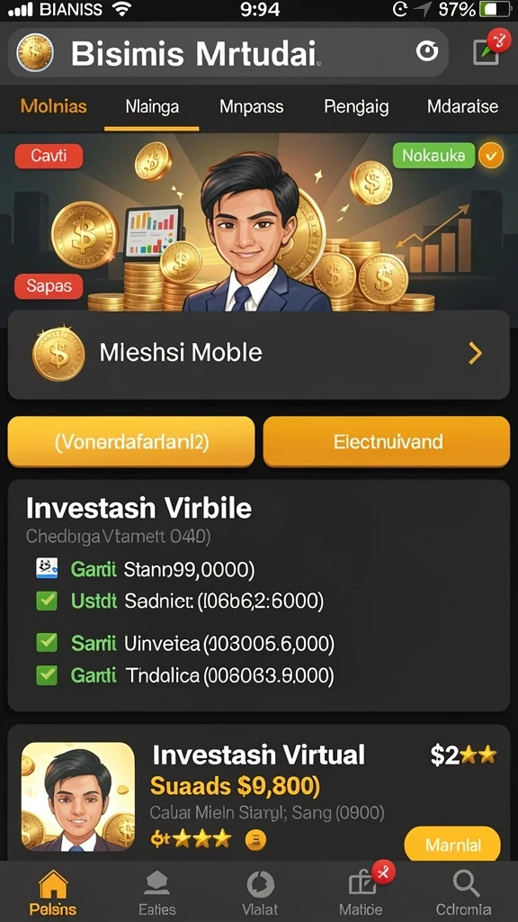 Berbagai karakter lucu yang dapat dipilih untuk dimainkan.